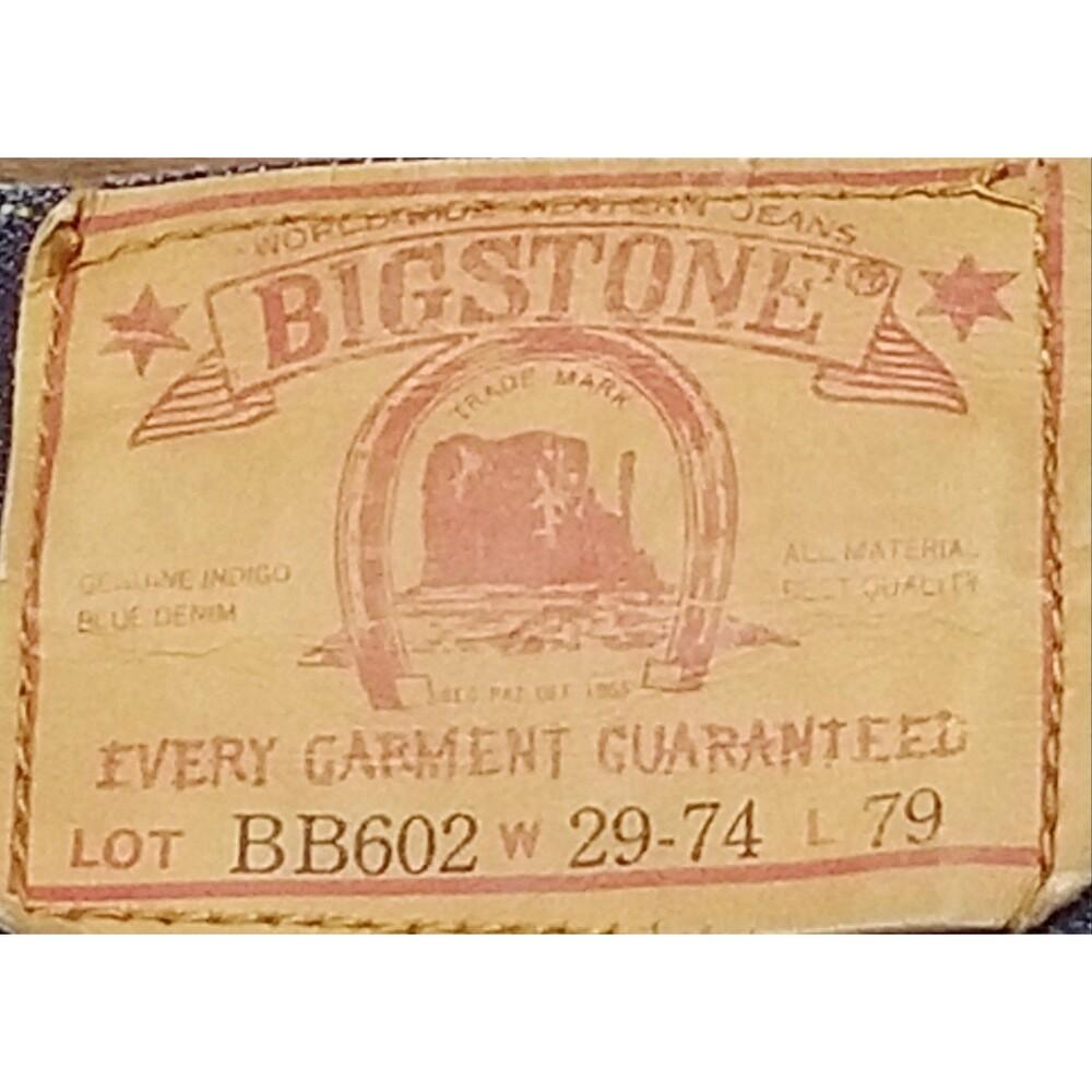 Bigstone Jeans Men's Size 29 Bootcut 1970's Vintage Japanese Denim Faded (27x29) - Picture 7 of 7